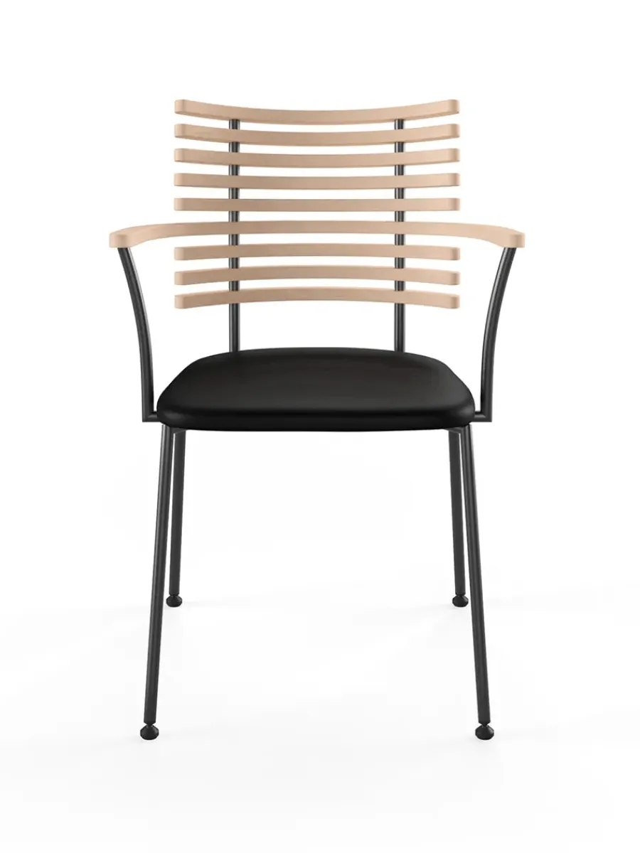 Tiger Armstol, sort læder fra<Naver Collection New