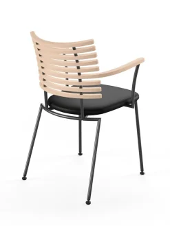 Tiger Armstol, sort læder fra<Naver Collection New