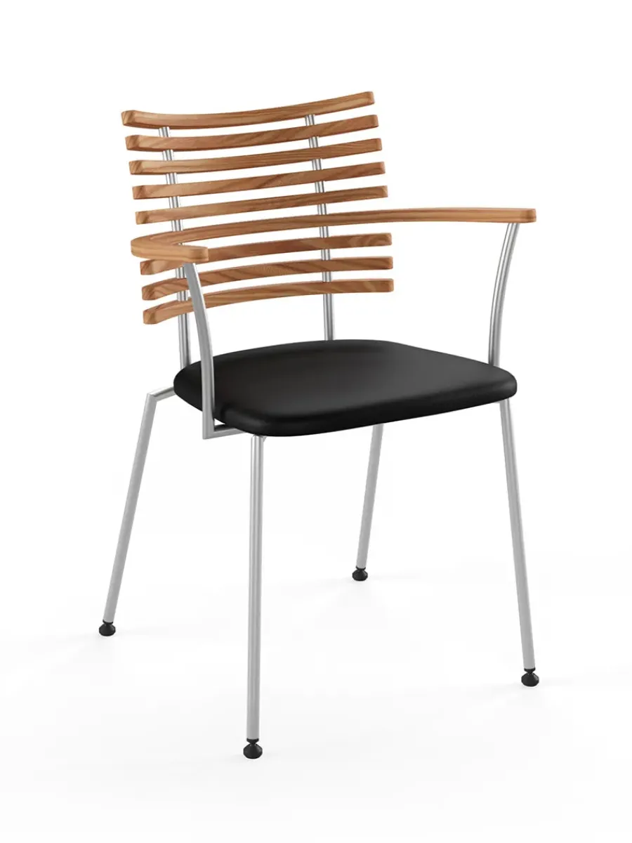 Tiger Armstol, sort læder fra<Naver Collection New