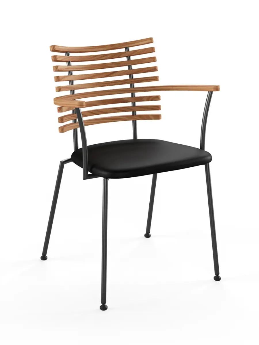 Tiger Armstol, sort læder fra<Naver Collection New