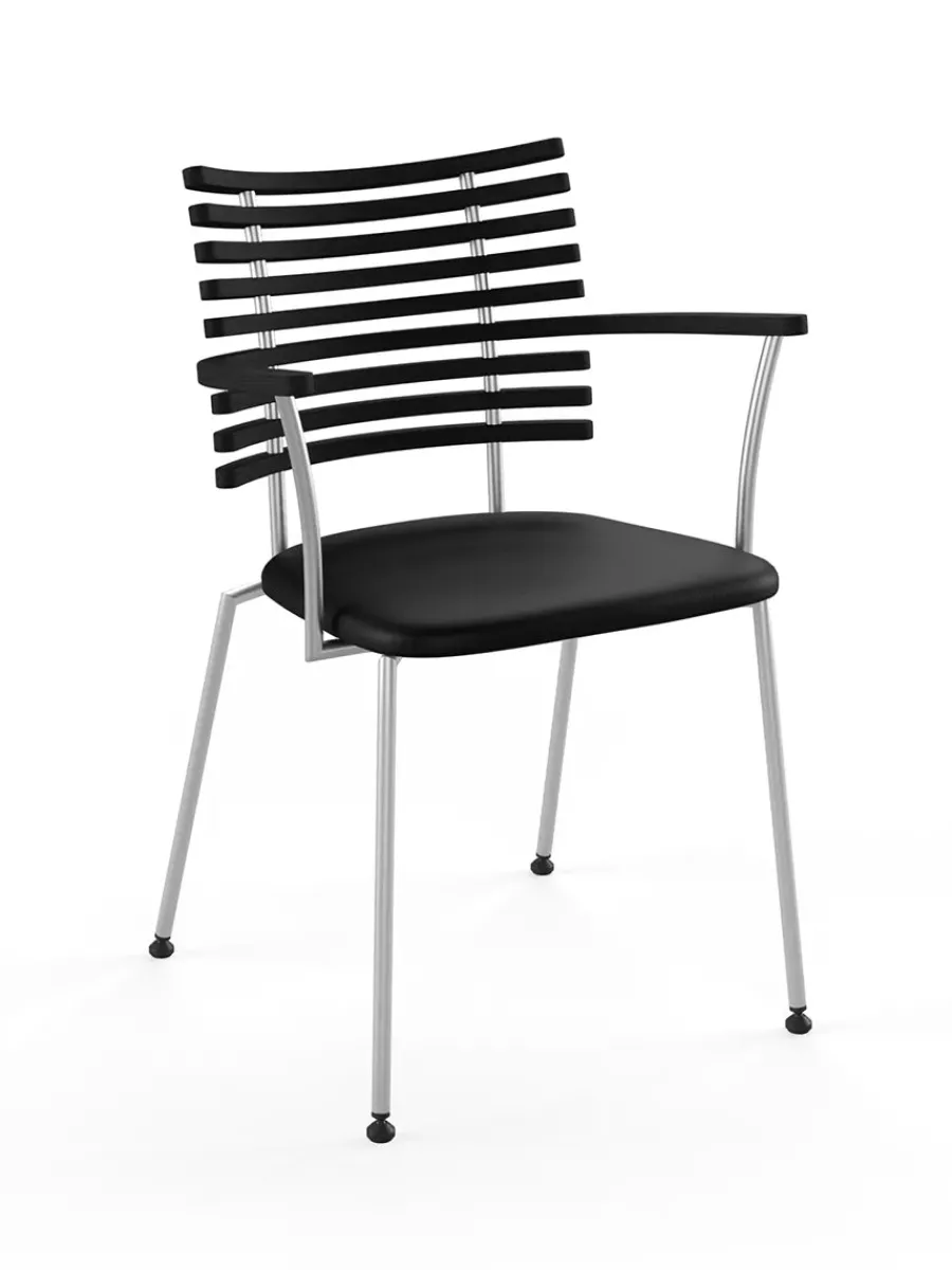 Tiger Armstol, sort læder fra<Naver Collection New