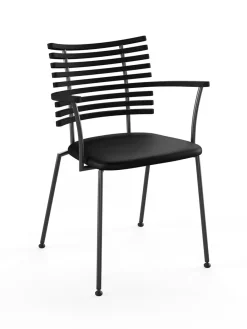 Tiger Armstol, sort læder fra<Naver Collection New