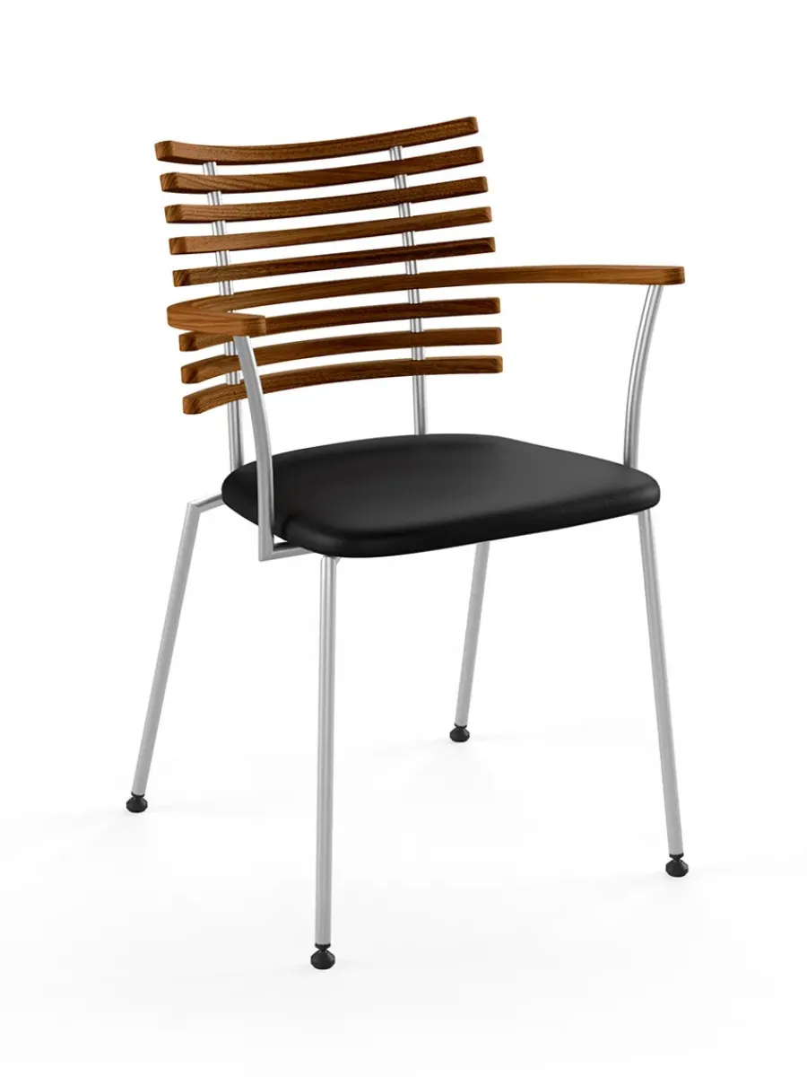 Tiger Armstol, sort læder fra<Naver Collection New