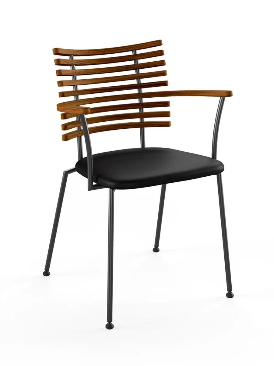 Tiger Armstol, sort læder fra<Naver Collection New