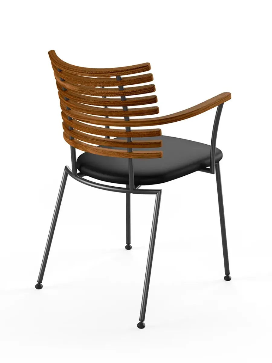 Tiger Armstol, sort læder fra<Naver Collection New