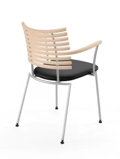 Tiger Armstol, sort læder fra<Naver Collection New