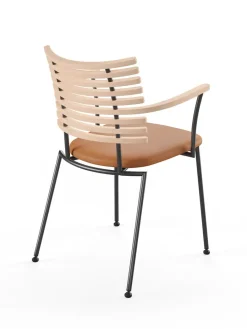 Tiger Armstol, sort læder fra<Naver Collection New