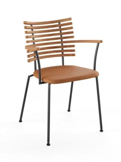 Tiger Armstol, sort læder fra<Naver Collection New