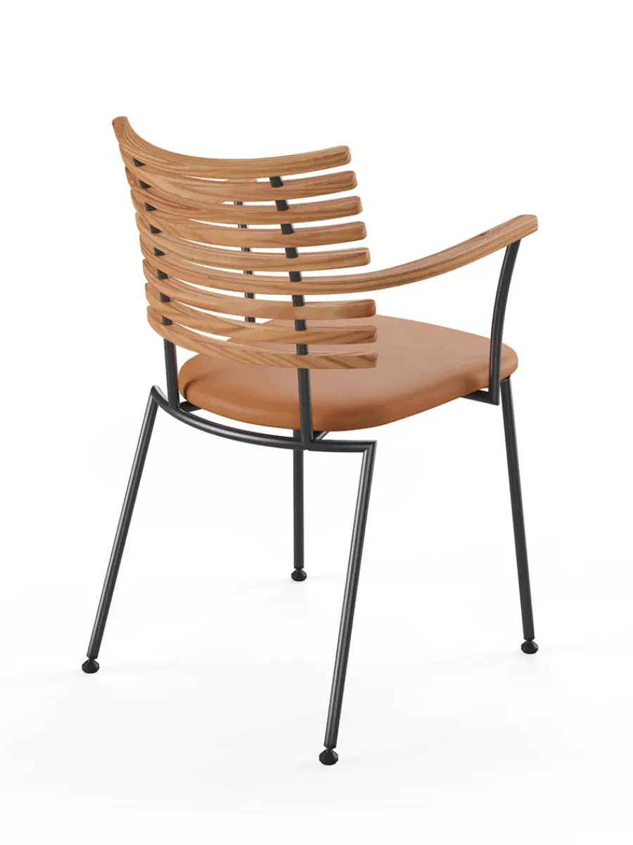 Tiger Armstol, sort læder fra<Naver Collection New