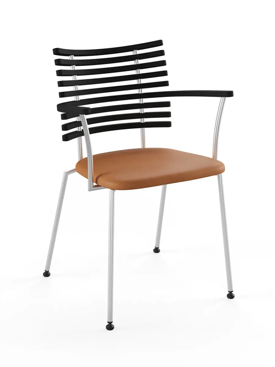 Tiger Armstol, sort læder fra<Naver Collection New