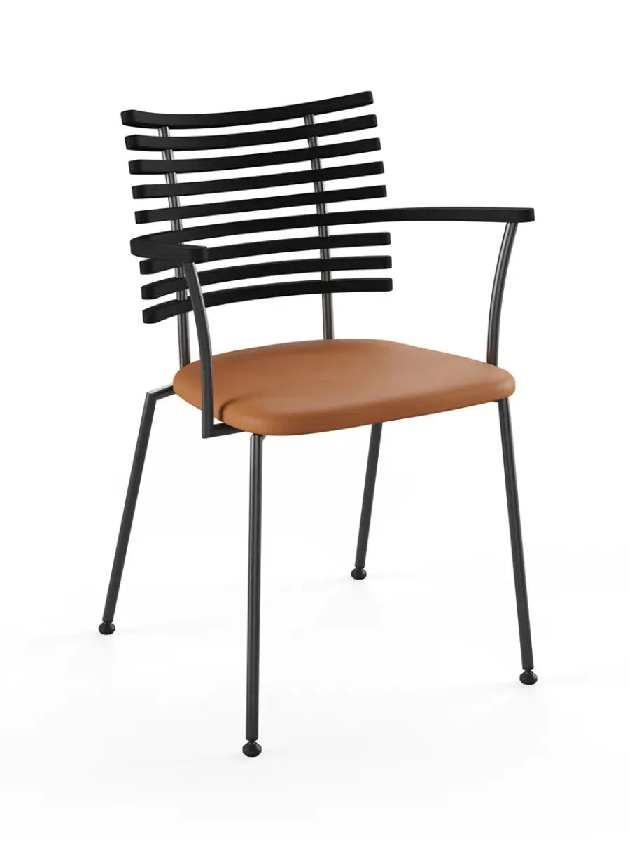 Tiger Armstol, sort læder fra<Naver Collection New