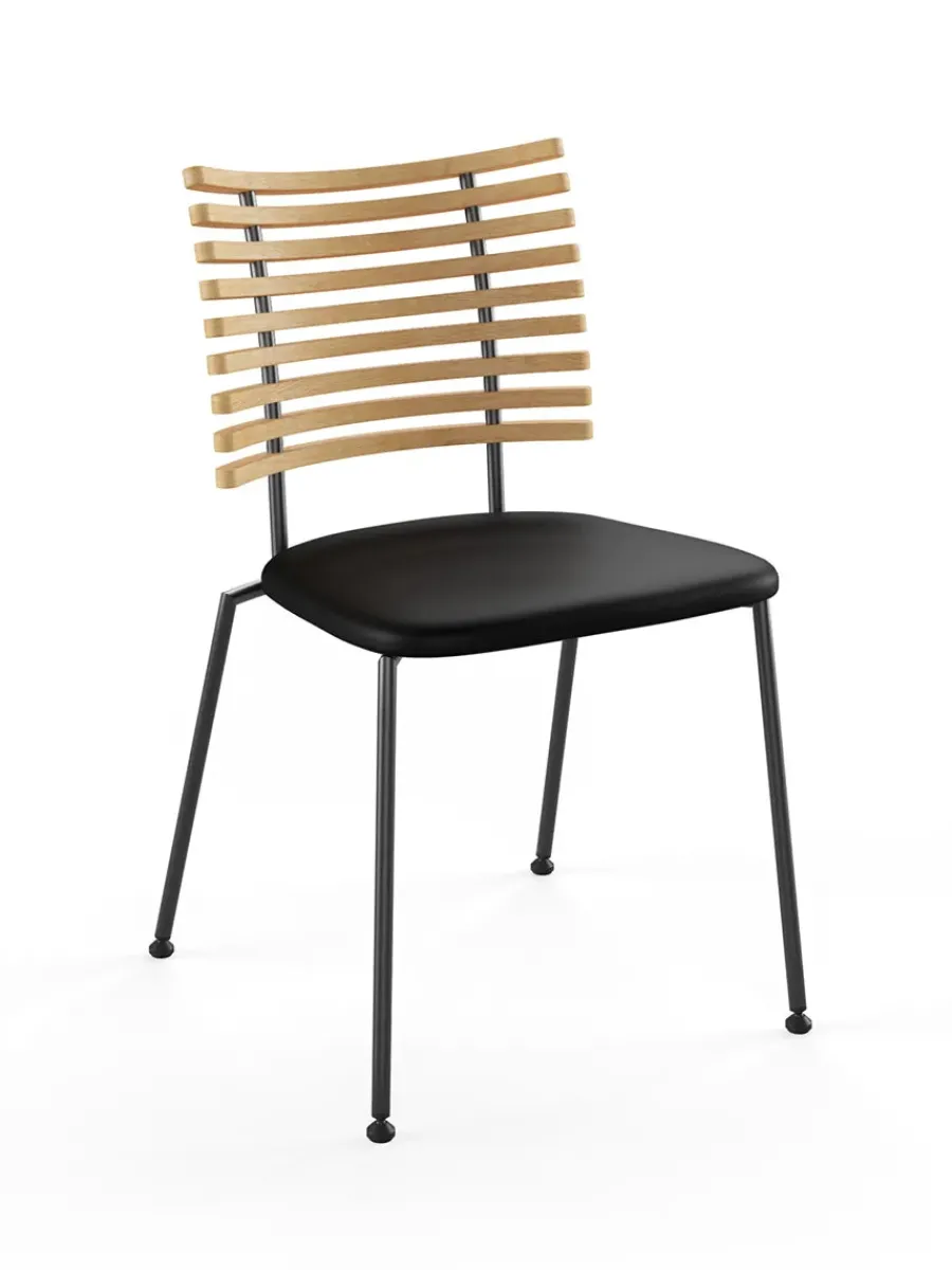 Tiger Stol, sort læder fra<Naver Collection Outlet