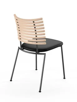 Tiger Stol, sort læder fra<Naver Collection Outlet