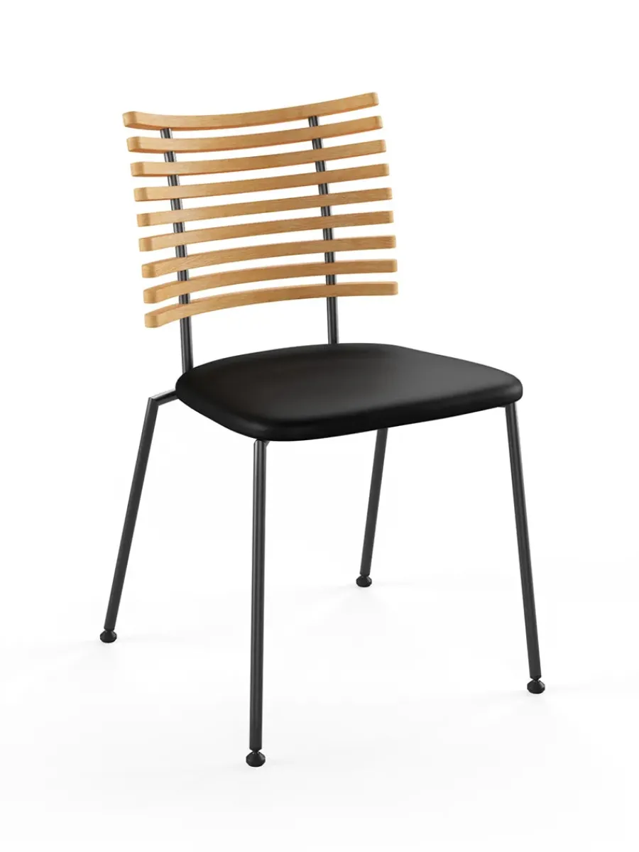 Tiger Stol, sort læder fra<Naver Collection Outlet