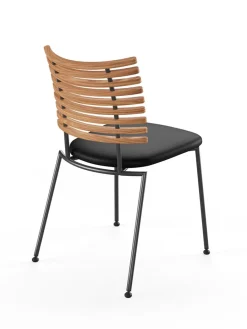 Tiger Stol, sort læder fra<Naver Collection Outlet