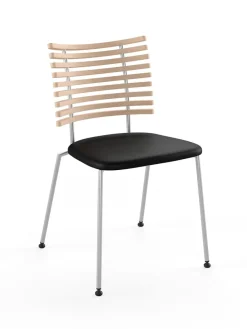 Tiger Stol, sort læder fra<Naver Collection Outlet