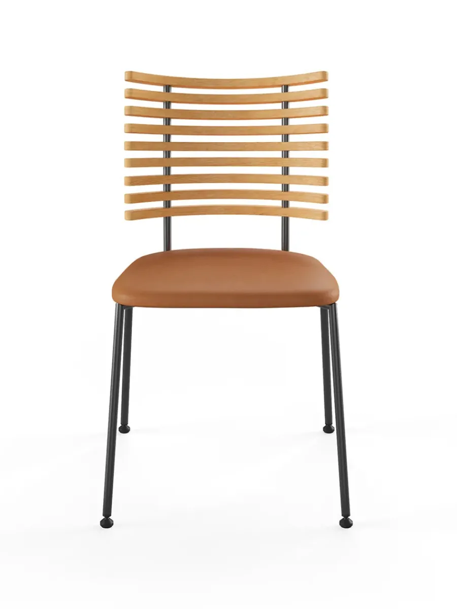 Tiger Stol, sort læder fra<Naver Collection Outlet