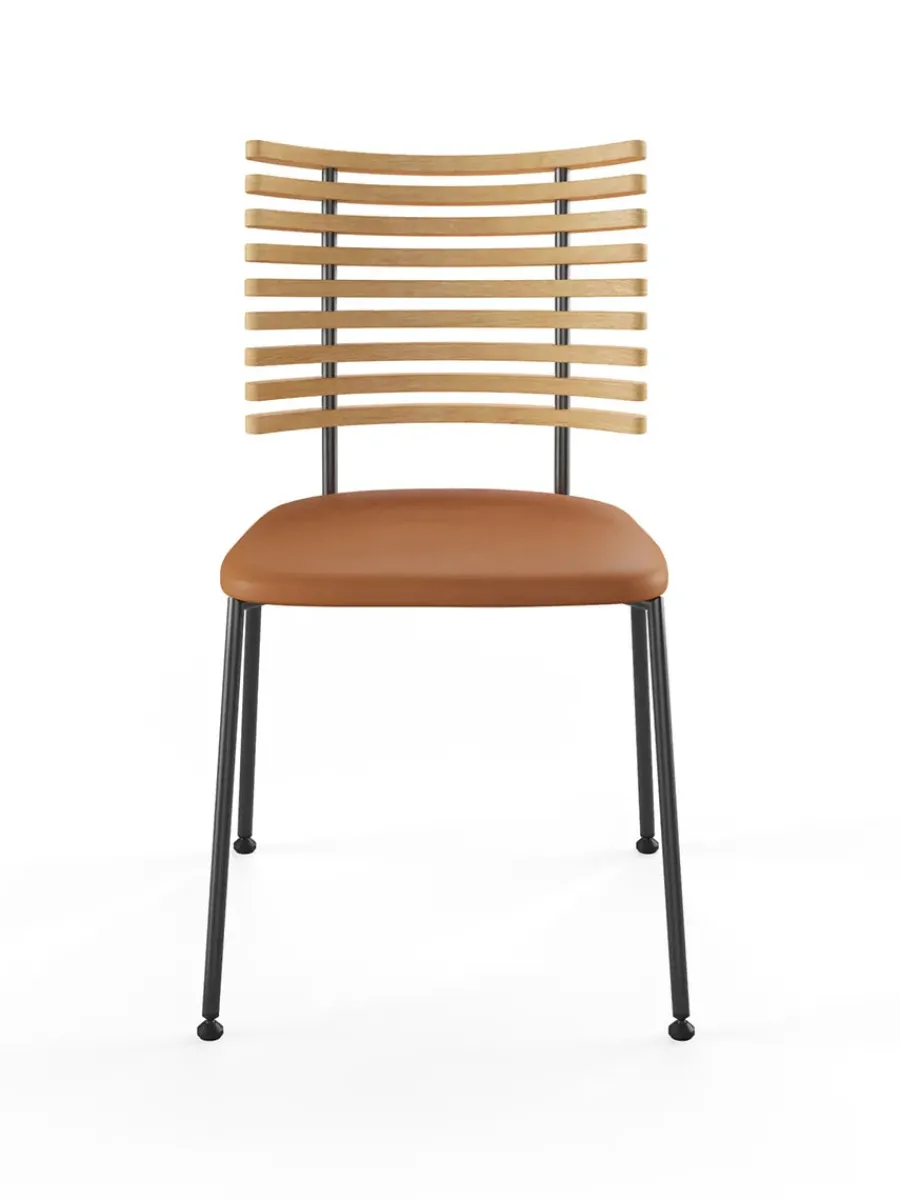 Tiger Stol, sort læder fra<Naver Collection Outlet