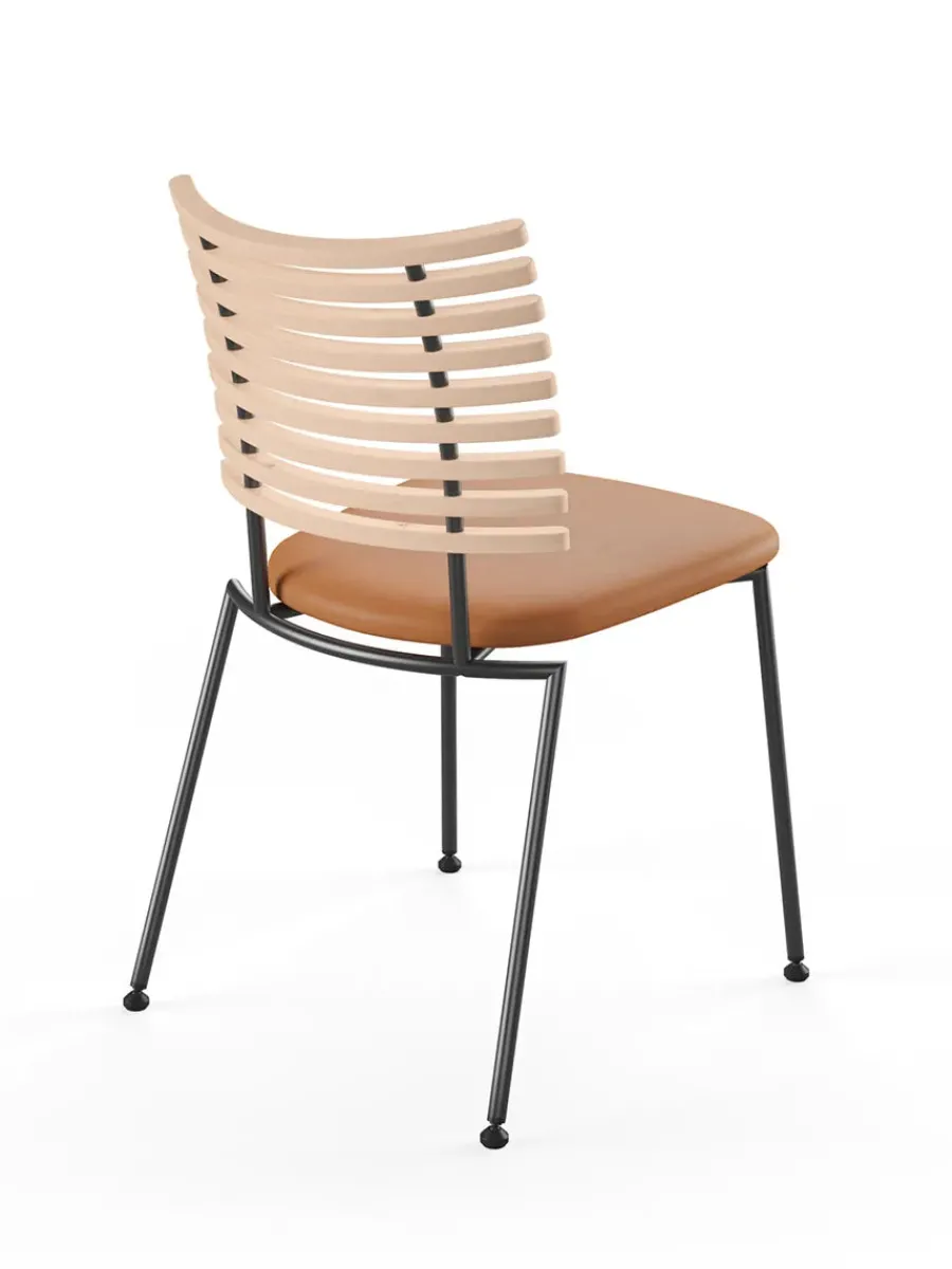 Tiger Stol, sort læder fra<Naver Collection Outlet