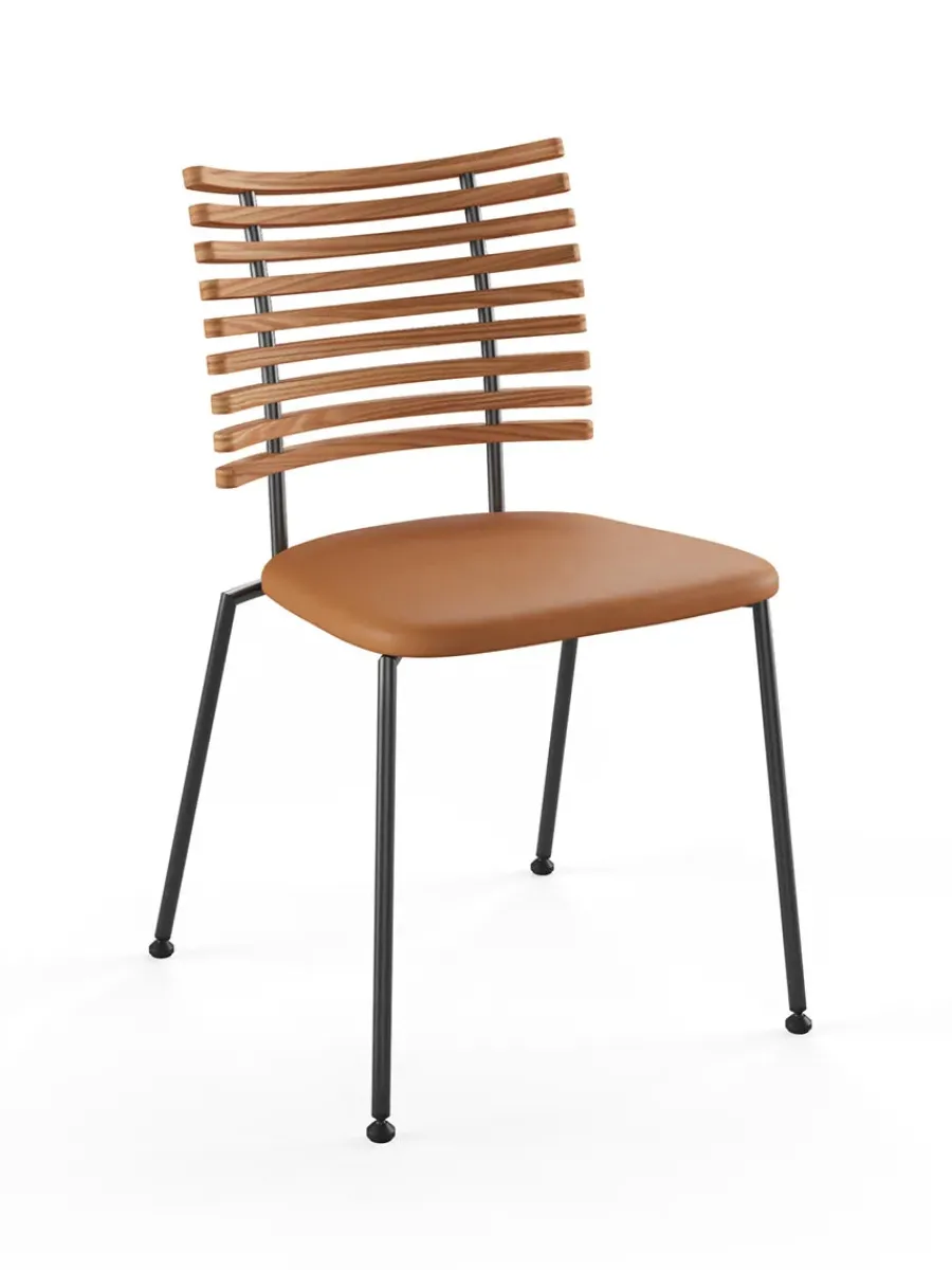 Tiger Stol, sort læder fra<Naver Collection Outlet