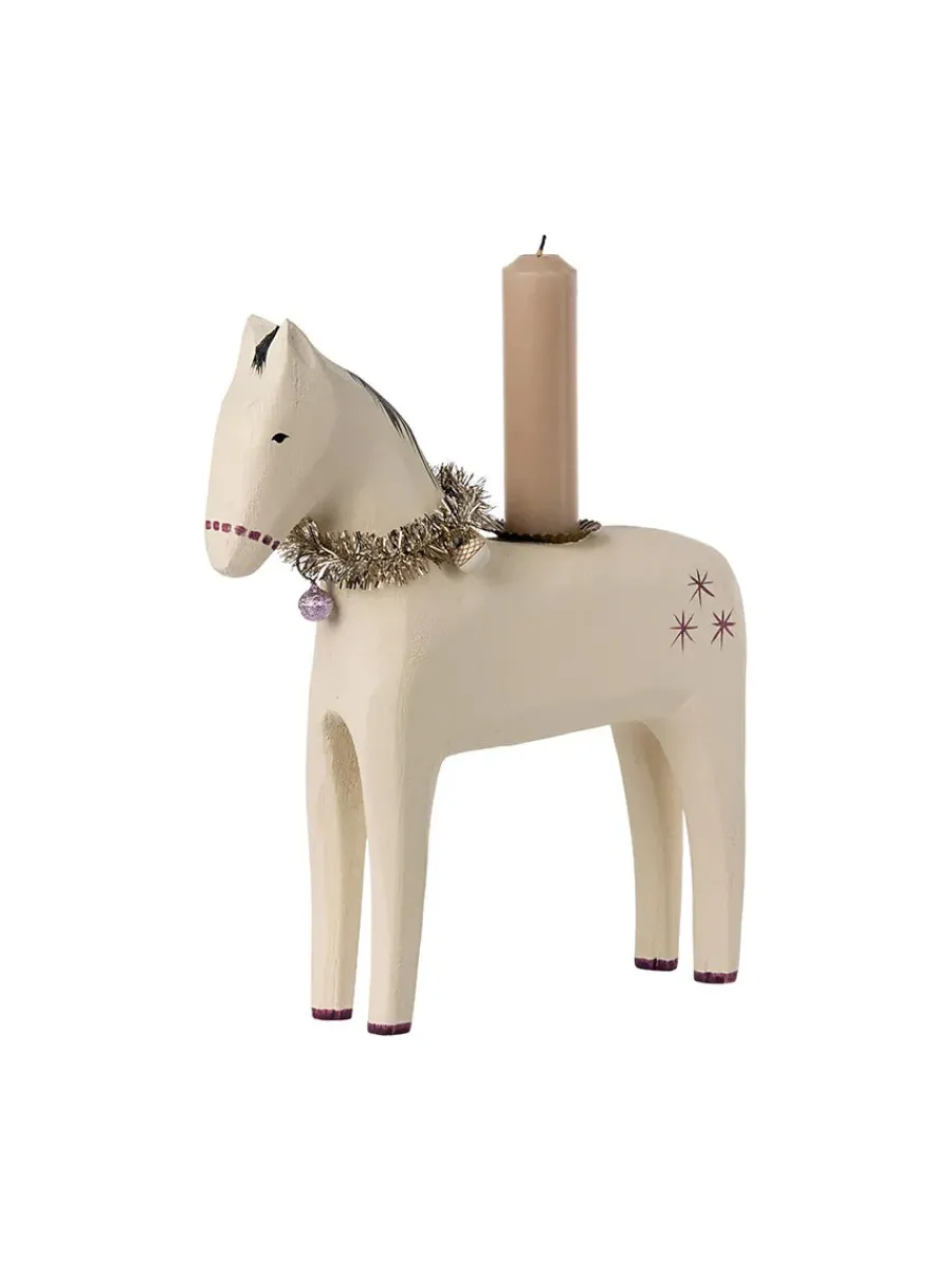 Træhest Lysestage, stor fra<Maileg Clearance