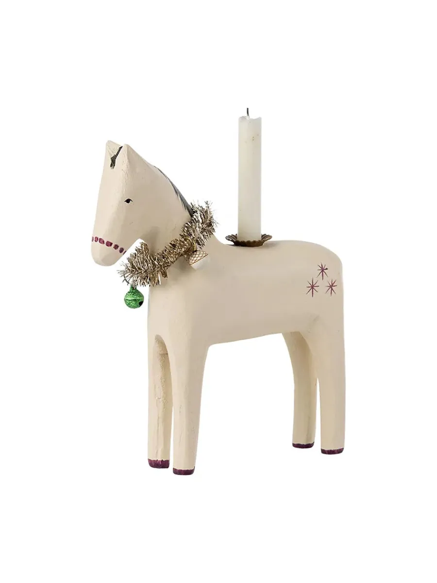 Træhest Lysestage, stor fra<Maileg Clearance