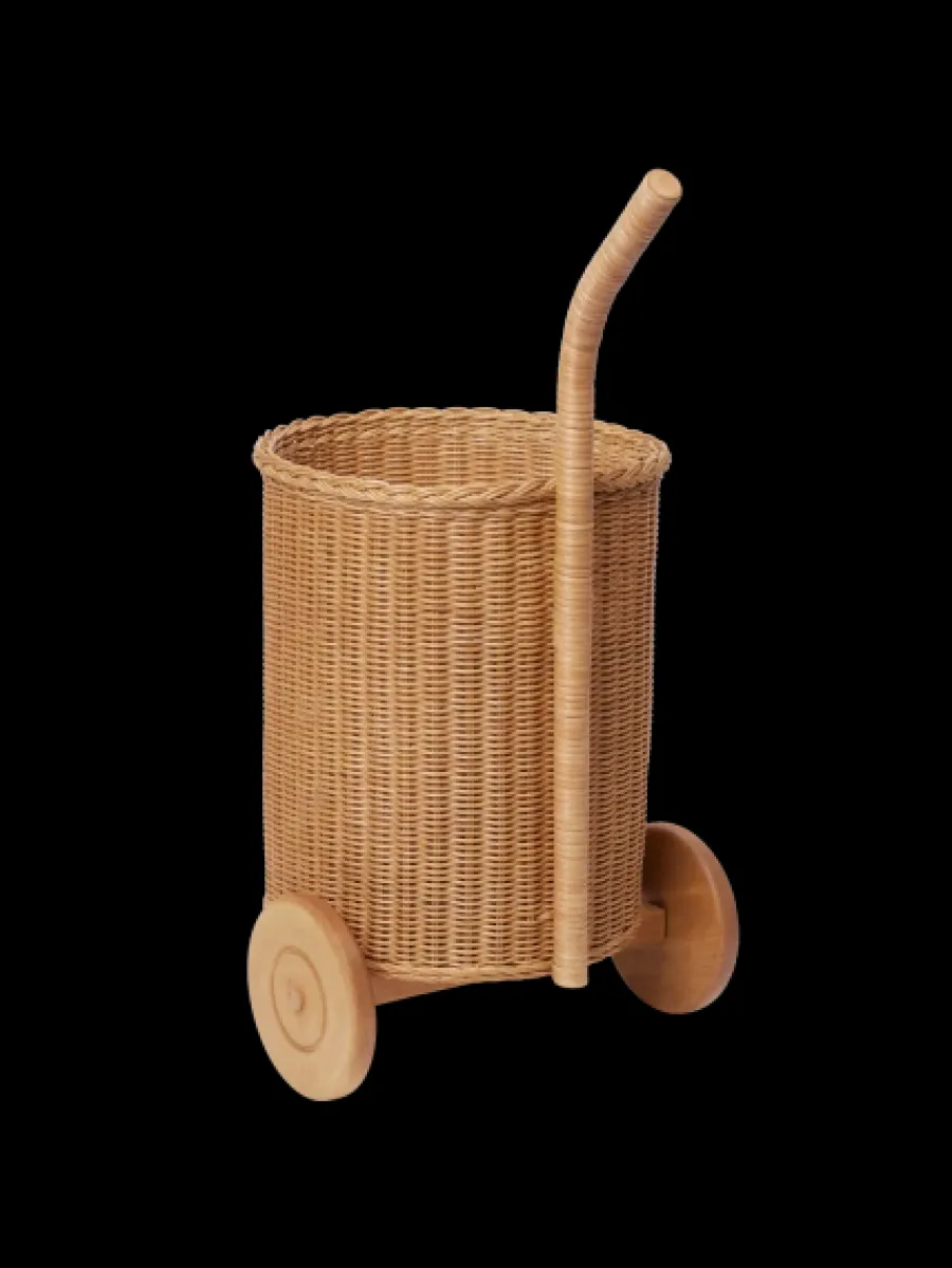 Tukki Trolley – naturlig rattan vogn fra<Ferm Living Outlet