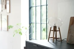 U4 Hiti Bordlampe, klart glas/eg fra<FDB Møbler Sale