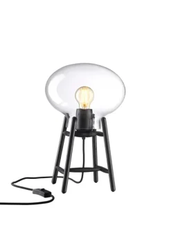 U4 Hiti Bordlampe, klart glas/sort eg fra<FDB Møbler Sale