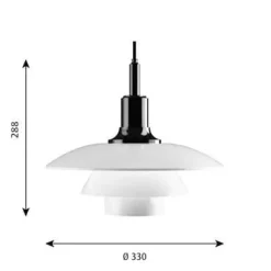 Underskærm til PH 3½-3 Glas Pendel fra<Louis Poulsen