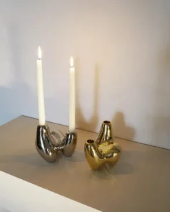 Unity Candleholder, gold fra<Hein Studio