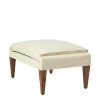 V11 Ottoman, smooth leather cream fra<GUBI Clearance