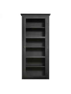 Væghængt Vitrineskab N4, dark oak fra<Lindebjerg Design