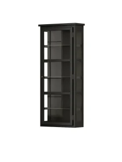 Væghængt Vitrineskab N4, dark oak fra<Lindebjerg Design