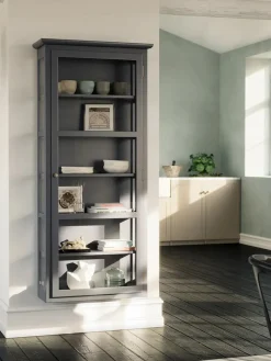 Væghængt Vitrineskab N4, green fra<Lindebjerg Design Online