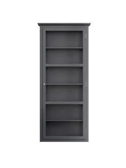 Væghængt Vitrineskab N4, light oak fra<Lindebjerg Design Hot