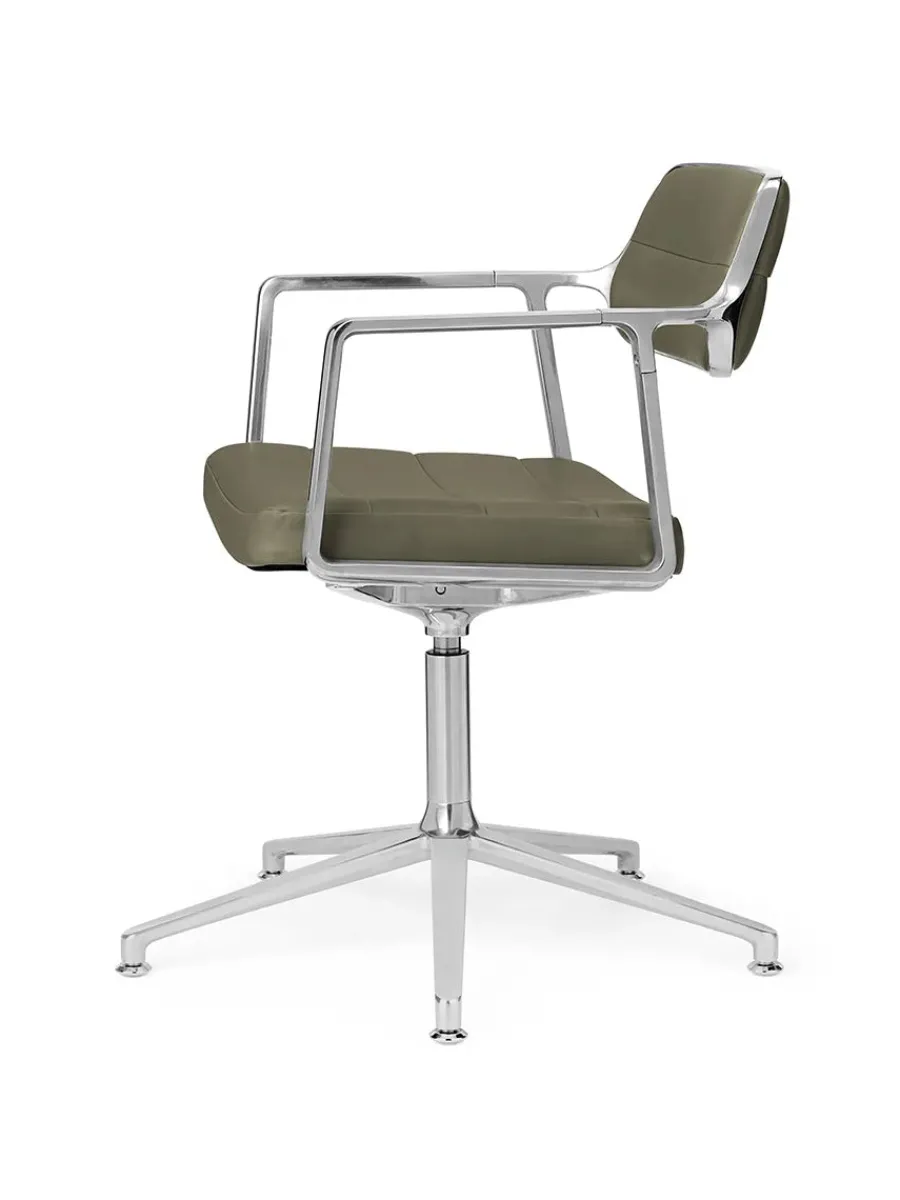 453 Swivel+ Chair, bosco grøn læder fra<Vipp Best