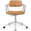 453 Swivel+ Chair m/hjul, camel læder fra<Vipp