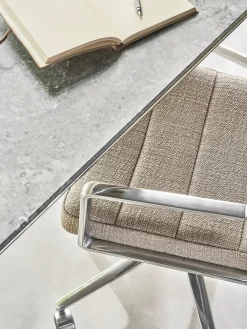 453 Swivel+ Chair m/hjul, sort læder fra<Vipp Best