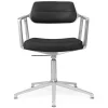 453 Swivel+ Chair, sort læder fra<Vipp Discount