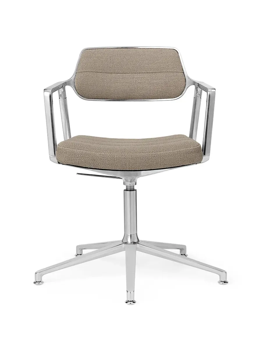 453 Swivel+ Chair, sort læder fra<Vipp Discount