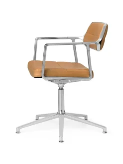 453 Swivel+ Chair, sort læder fra<Vipp Discount