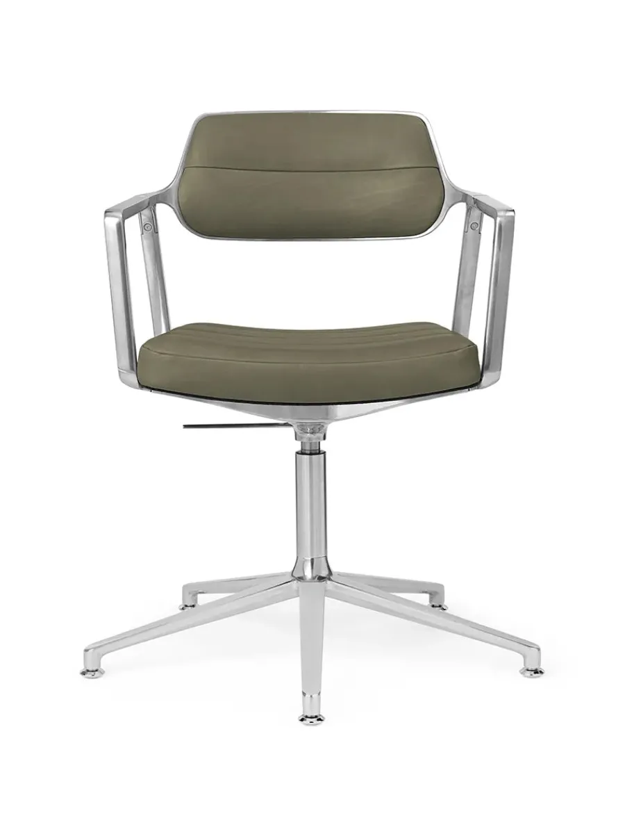 453 Swivel+ Chair, sort læder fra<Vipp Discount