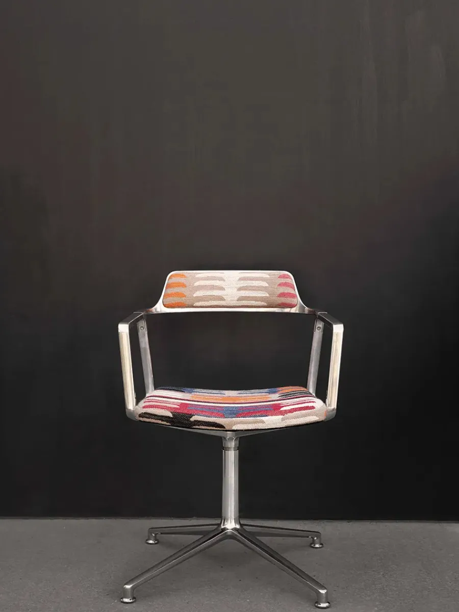 452 Swivel Chair, sort læder fra<Vipp Clearance