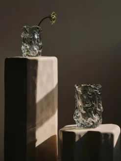 Virelle Vase Clear, H18 fra<Ferm Living Clearance