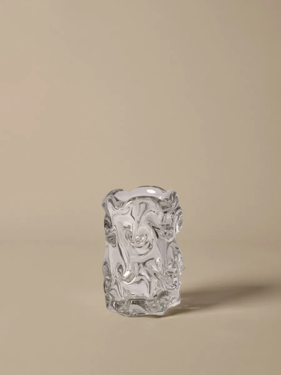 Virelle Vase Clear, H18 fra<Ferm Living Clearance