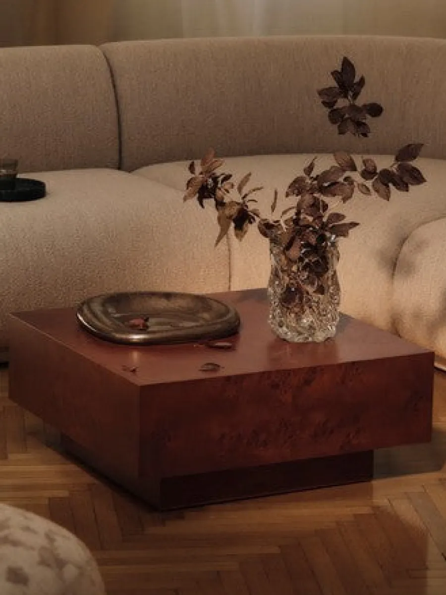 Virelle Vase Clear, H18 fra<Ferm Living Clearance