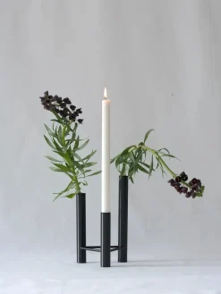 VISTA vase og lysestage, sort fra Kay Bojesen<Kay Bojesen Denmark Outlet