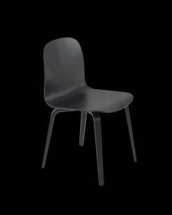 Visu Chair, wood base fra<Muuto