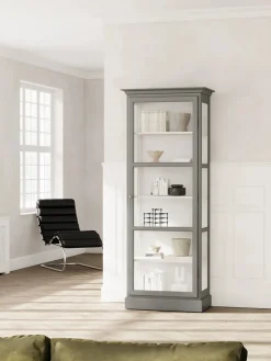Vitrineskab Classic V1, antracit fra<Lindebjerg Design Sale